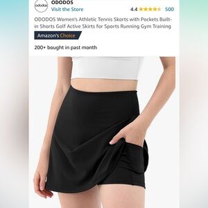 BLACK ATHLETIC SKIRT